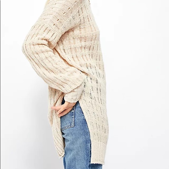 Free People Pretty in Pointelle Tunic Sweater NWOT XS - Picture 5 of 15